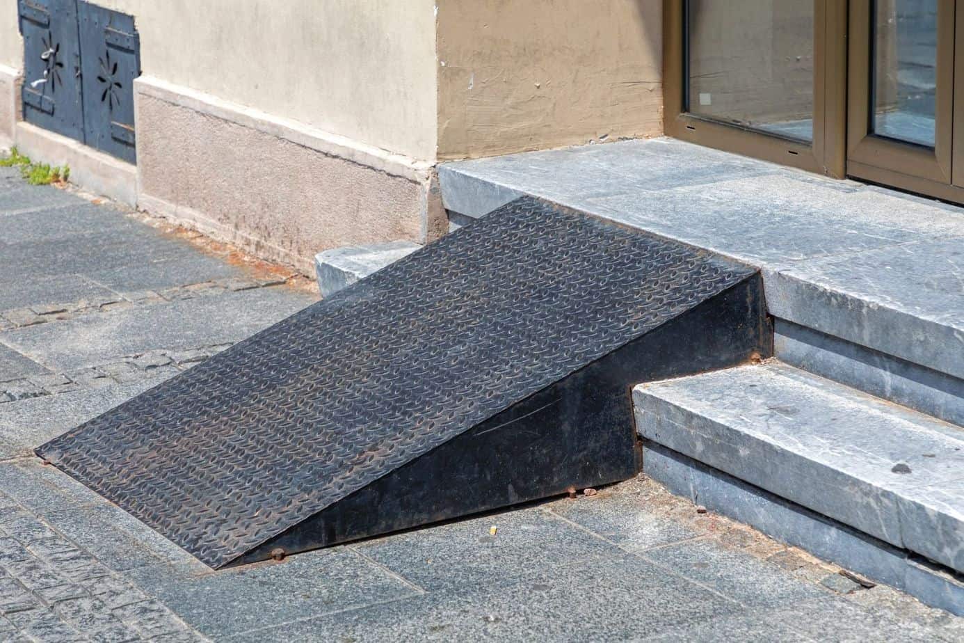 an old wheelchair threshold ramp