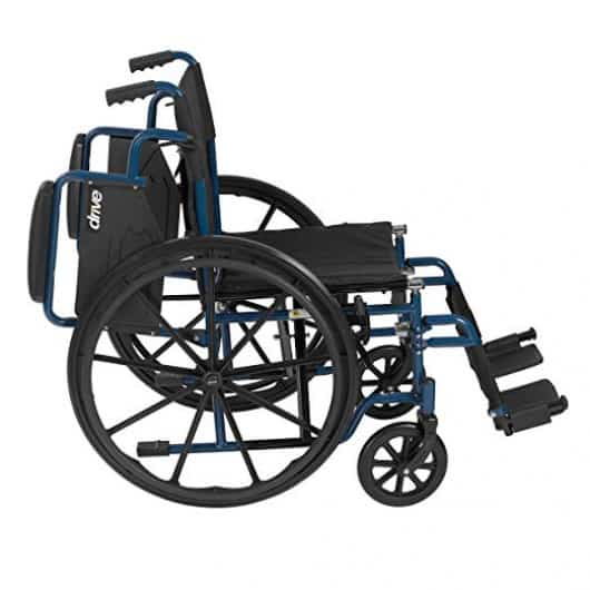 Blue Streak Wheelchair w/ Flip-Back Arms
