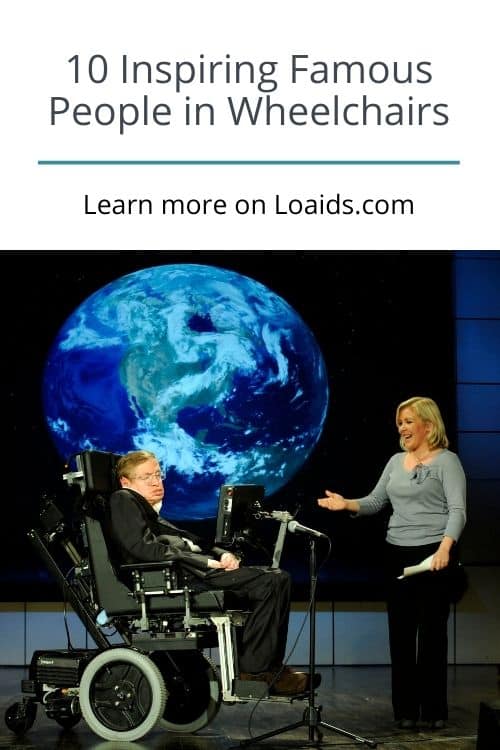 Stephen Hawking in an interview. He is one of the most famous people in wheelchairs.
