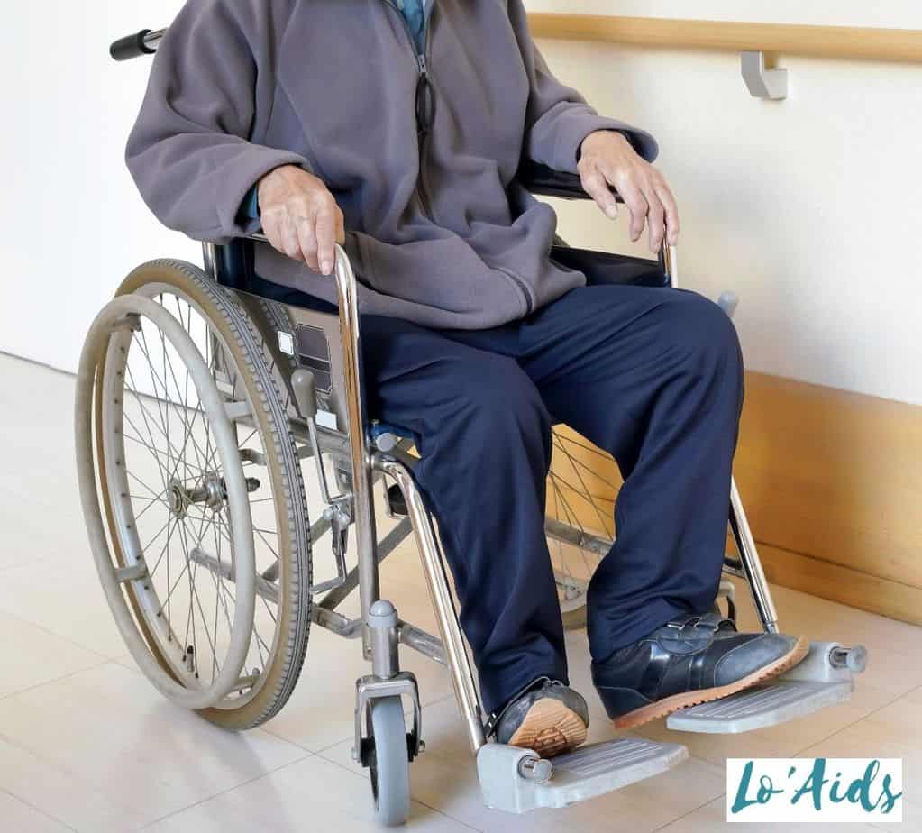 a man trying a used wheelchair