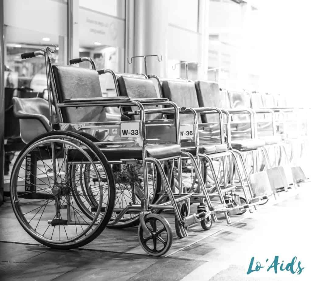 více invalidních vozíků v řadě