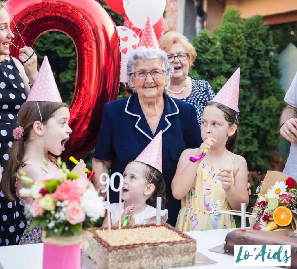 grandma celebrating her 90th birthday