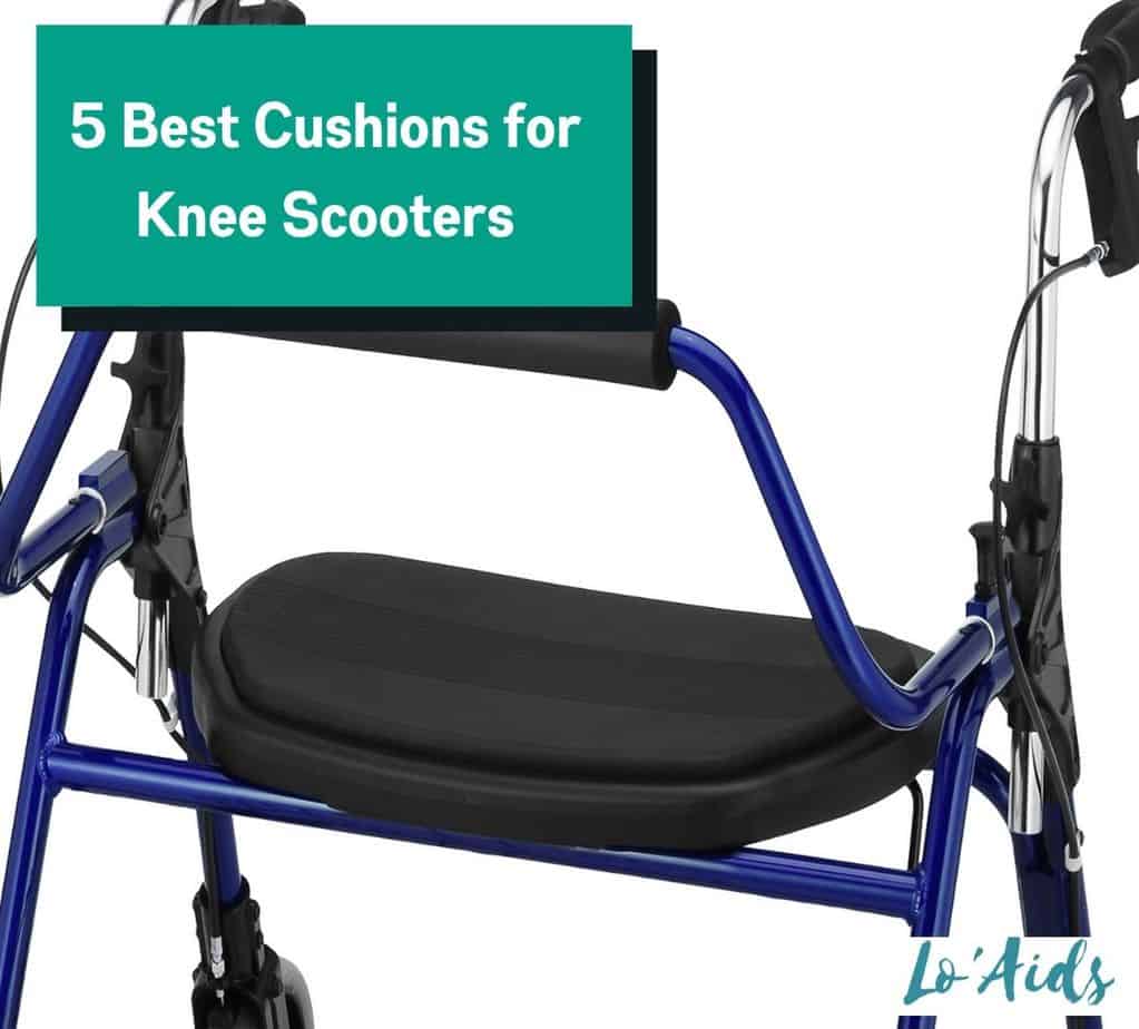 close-up shot of the best cushion for knee scooter