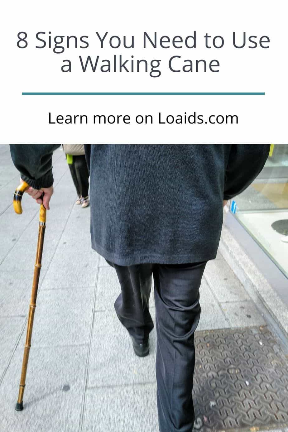 senior walking while using his cane