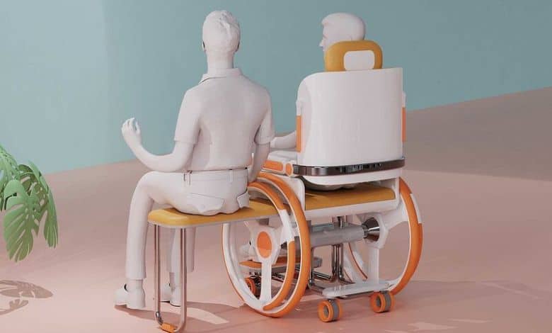 Accompanying Wheelchair Foldable Wheelchair design