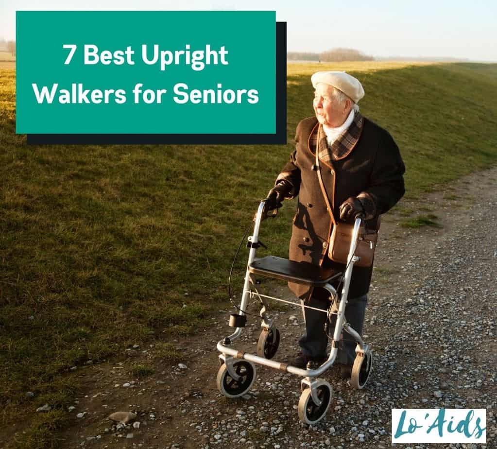 elderly man using upright walkers for seniors