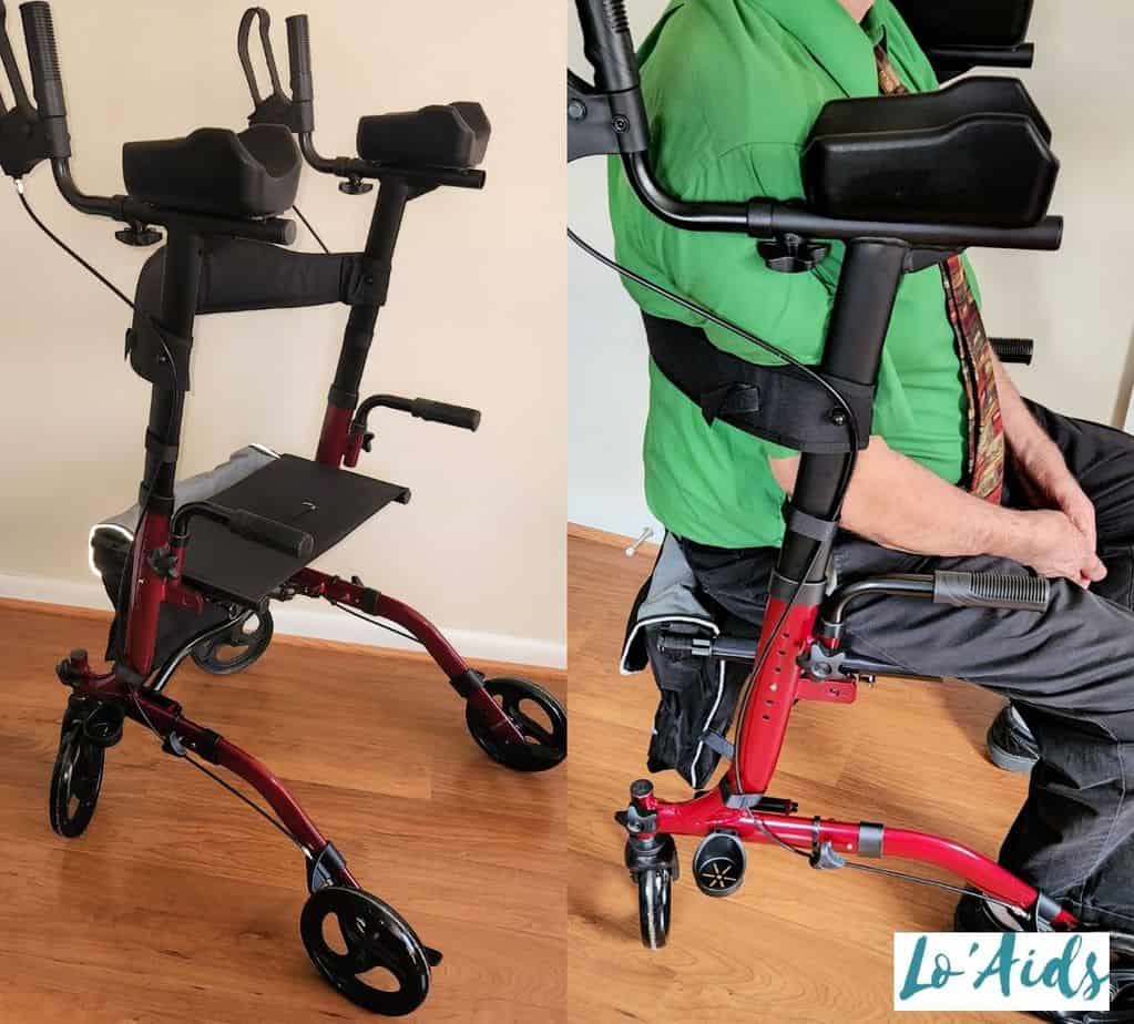 features of Vive health upright walker seat
