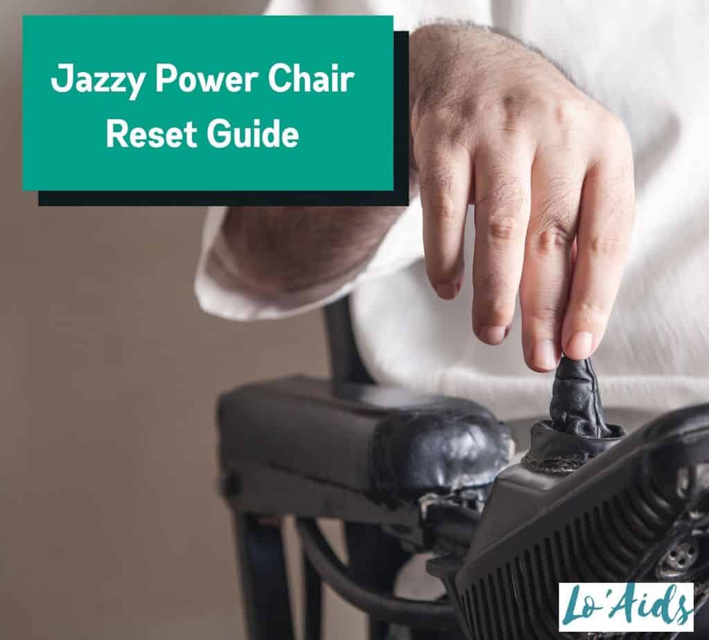 man trying to reset his jazzy power wheel chair