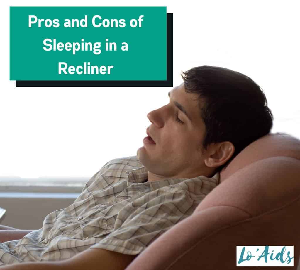 man sleeping in a recliner chair but what are the pros and cons of sleeping in a recliner?
