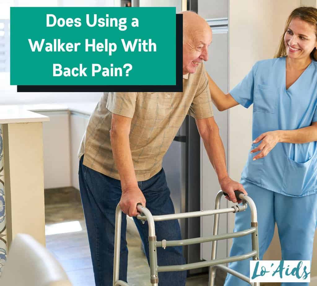 nurse assisting the senior to use the walker but Does Using a Walker Help With Back Pain?