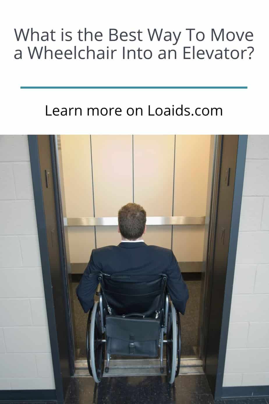 a disabled trying a best way to move into an elevator