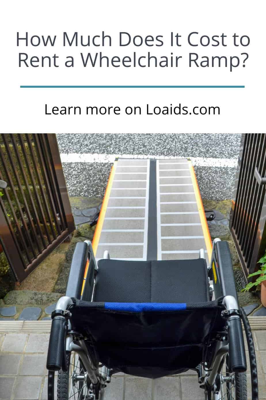 wheelchair ramp placed on a door front