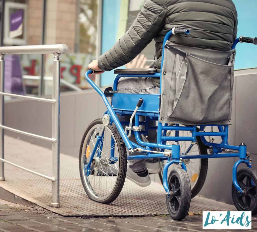 disabled person going through wheelchair 