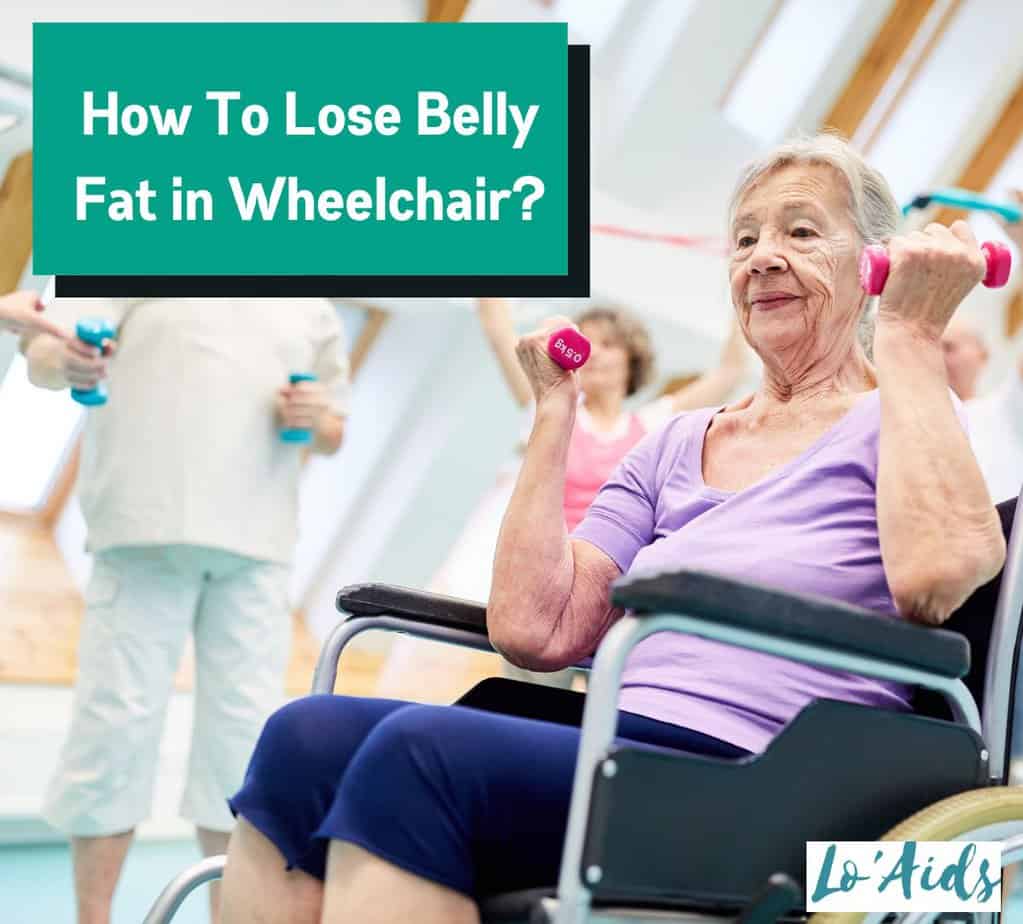 senior on wheelchair following the guide for how to lose belly fat in a wheelchair