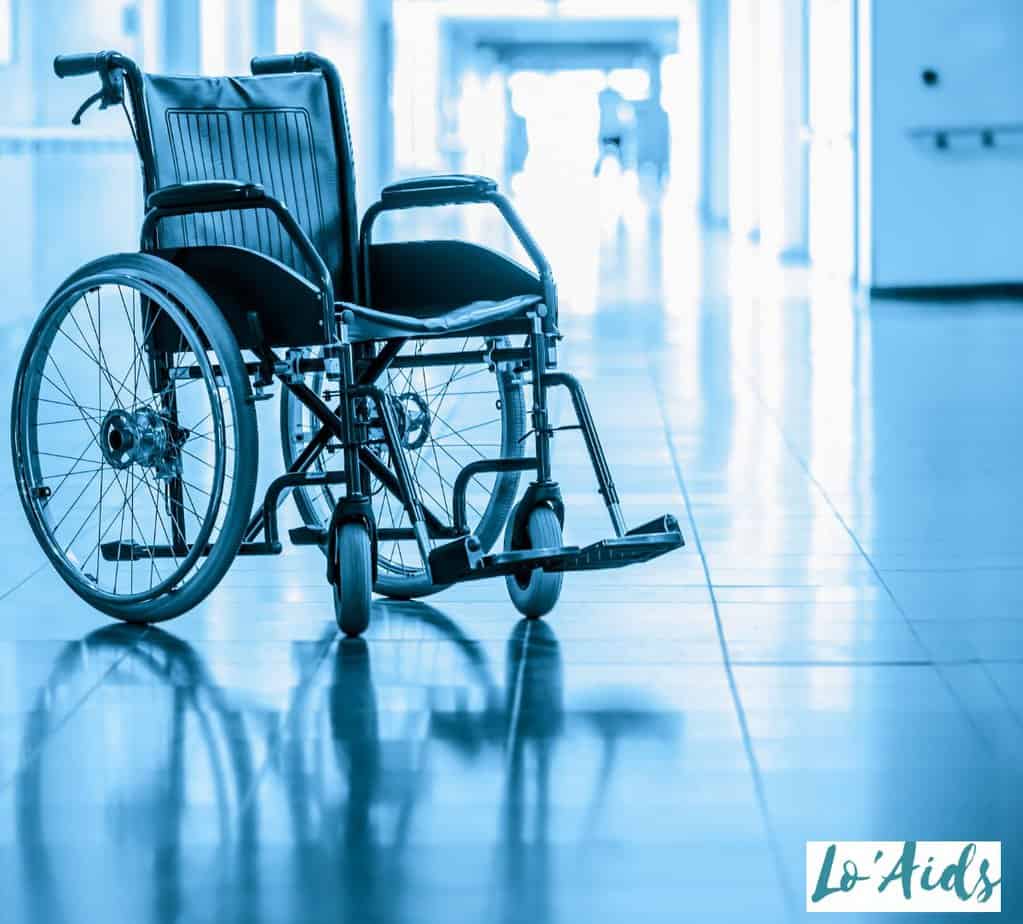 a bariatric wheelchair on floor