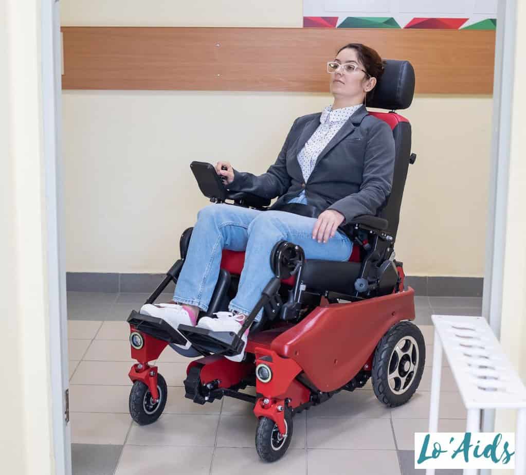 a senior on one of the types of electric wheelchairs