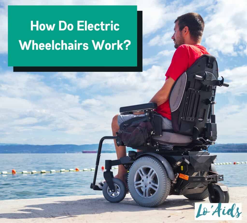 a man in an electric wheelchair is looking at the sea (How an Electric Wheelchair Works)