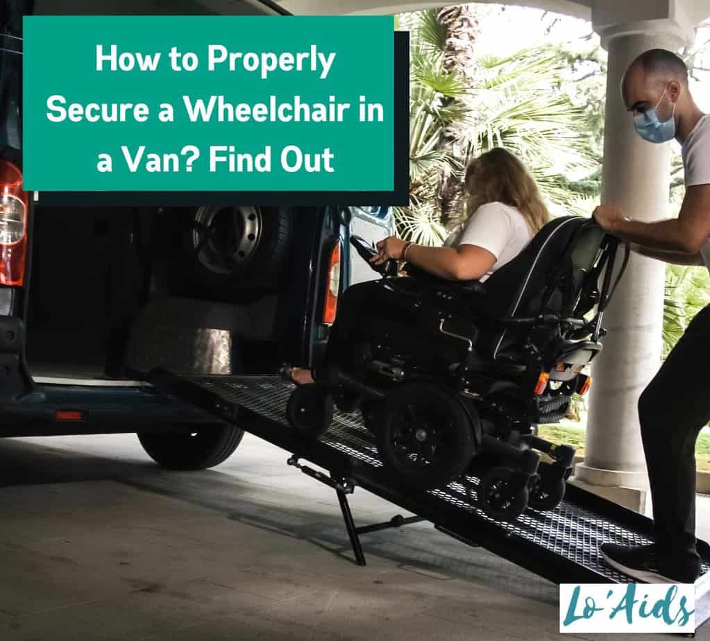men pulling wheelchair on van but how to properly secure a wheelchair in a van