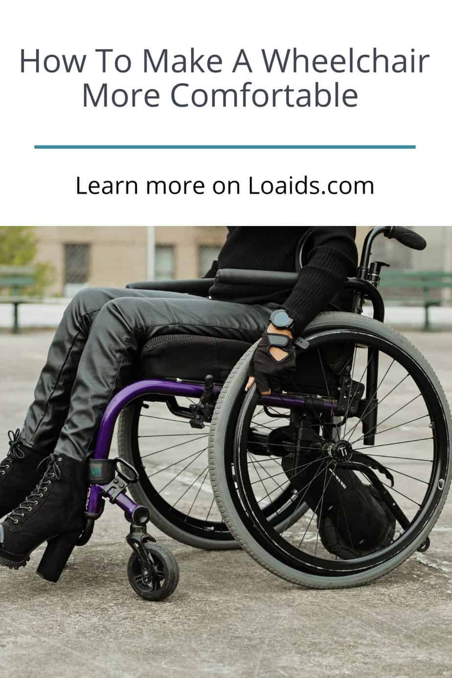 lady sitting in a wheelchair with cushion