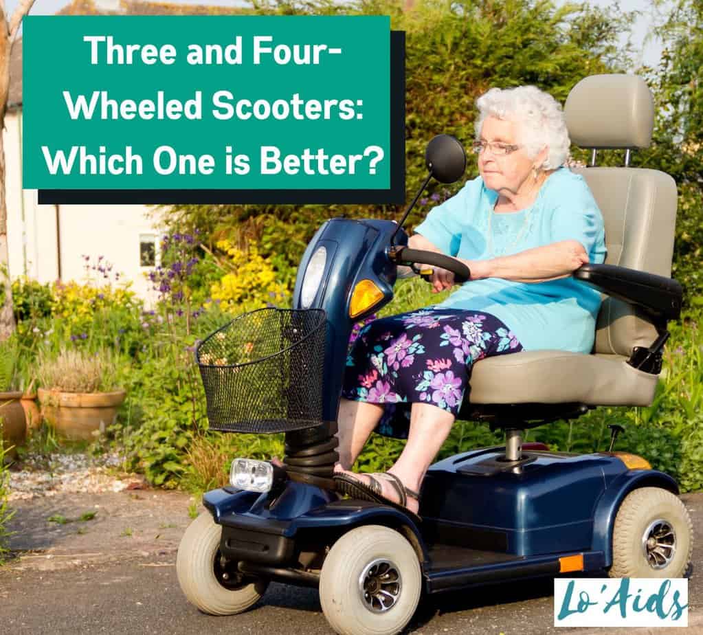 which is better 3 or 4 wheel scooter, senior citizen riding a 4 mobilty scooter