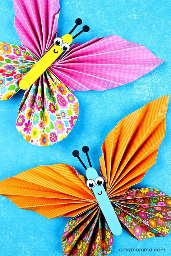 Accordian-Fold-Butterflies-Craft-for-kids