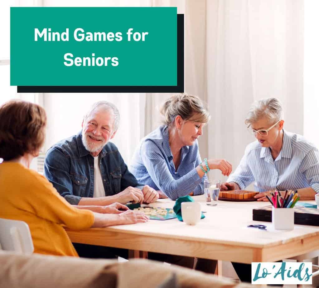 elderly friends playing Mind Games for Seniors