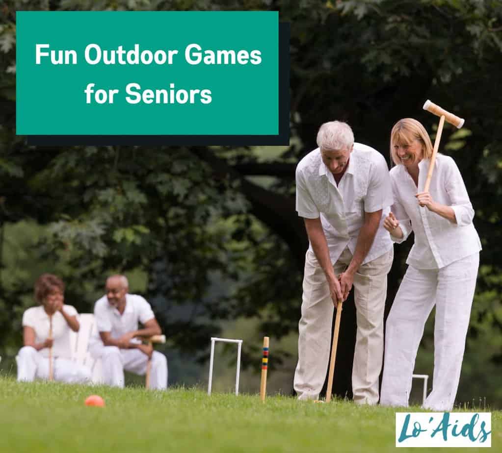 senior doing fun Outdoor Games for Seniors