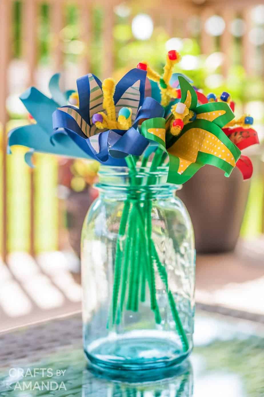 tropical paper flowers-