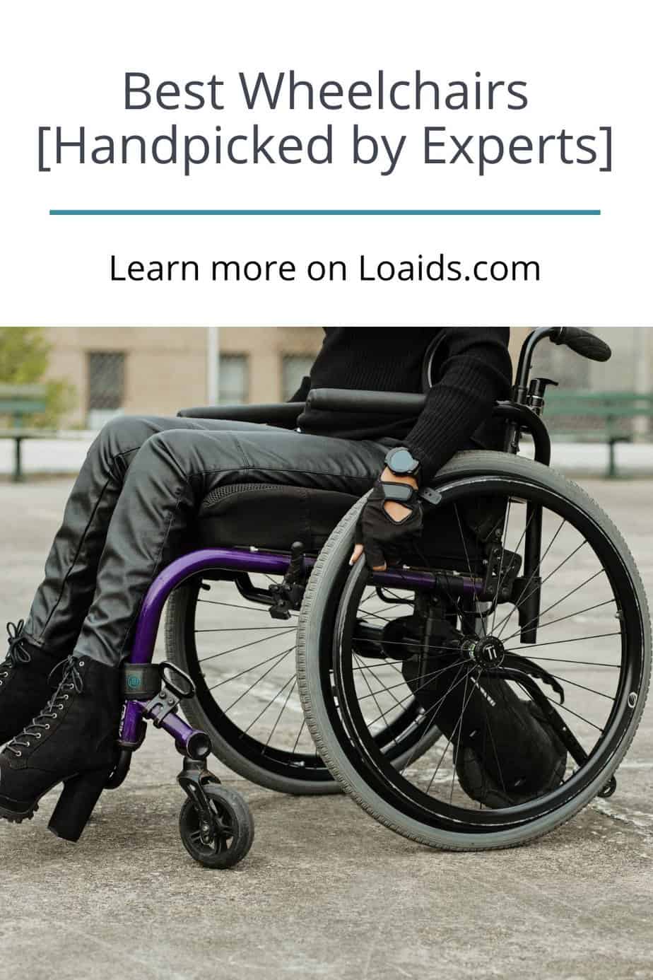 sturdy wheelchair used by a lady