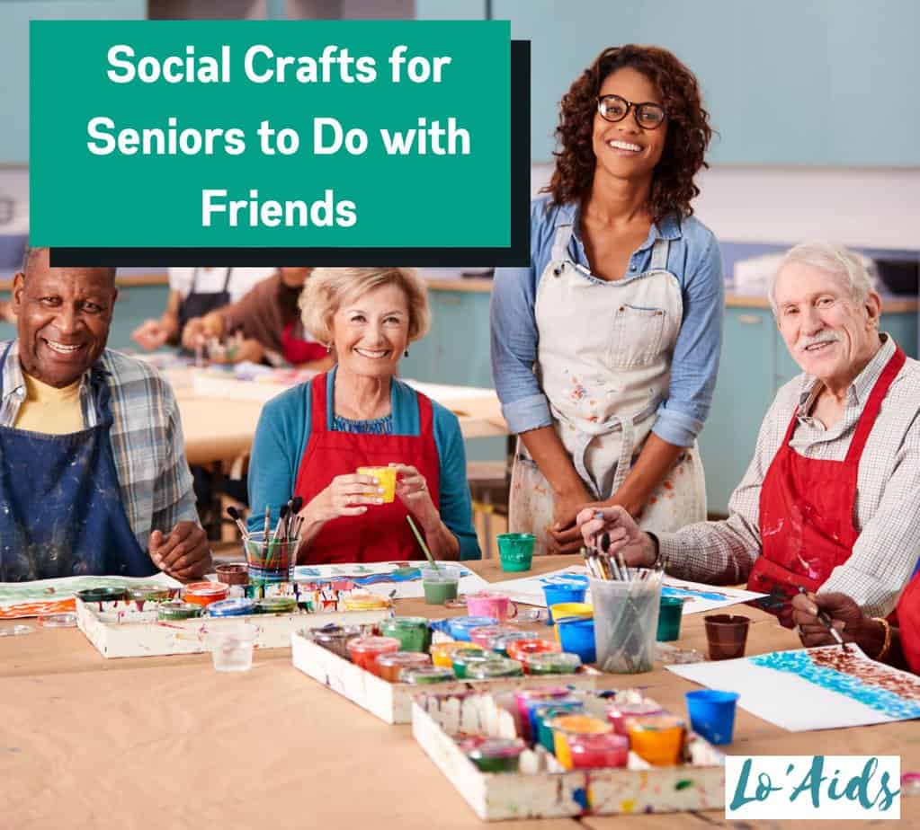group of seniors in art class doing Fun and Social Crafts for Seniors to Do with Friends