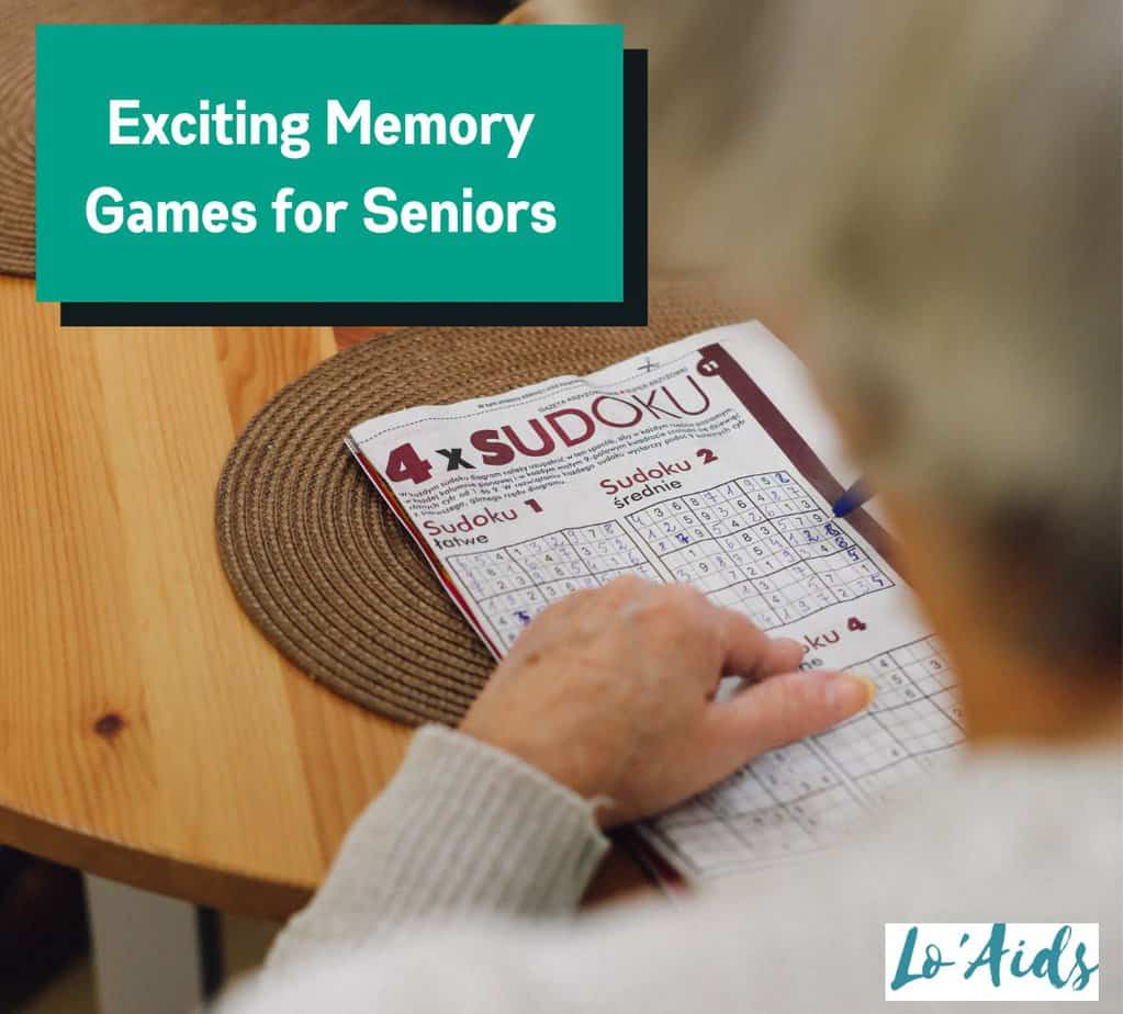 senior woman playing sudoku, one of the best memory games for seniors