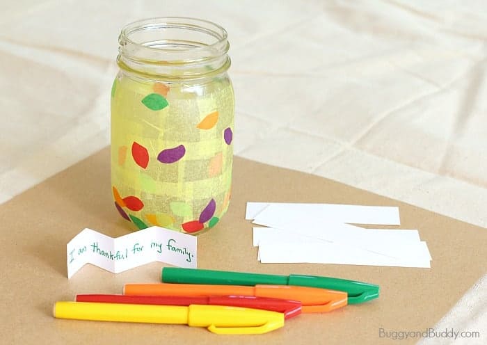 Create a thankful jar for gratitude and laughter to help seniors with mindfulness