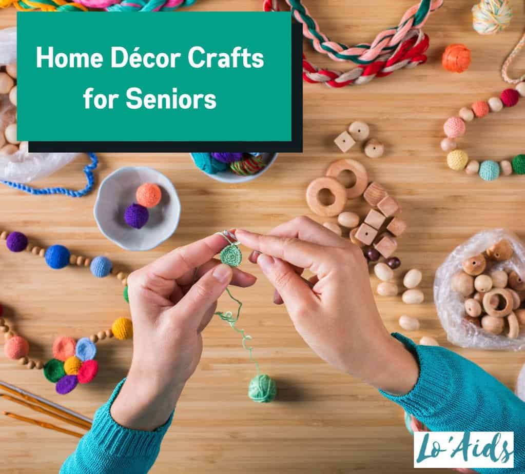 lady doing home décor crafts for seniors