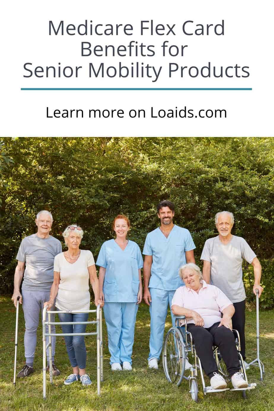 senior citizens with different mobility products