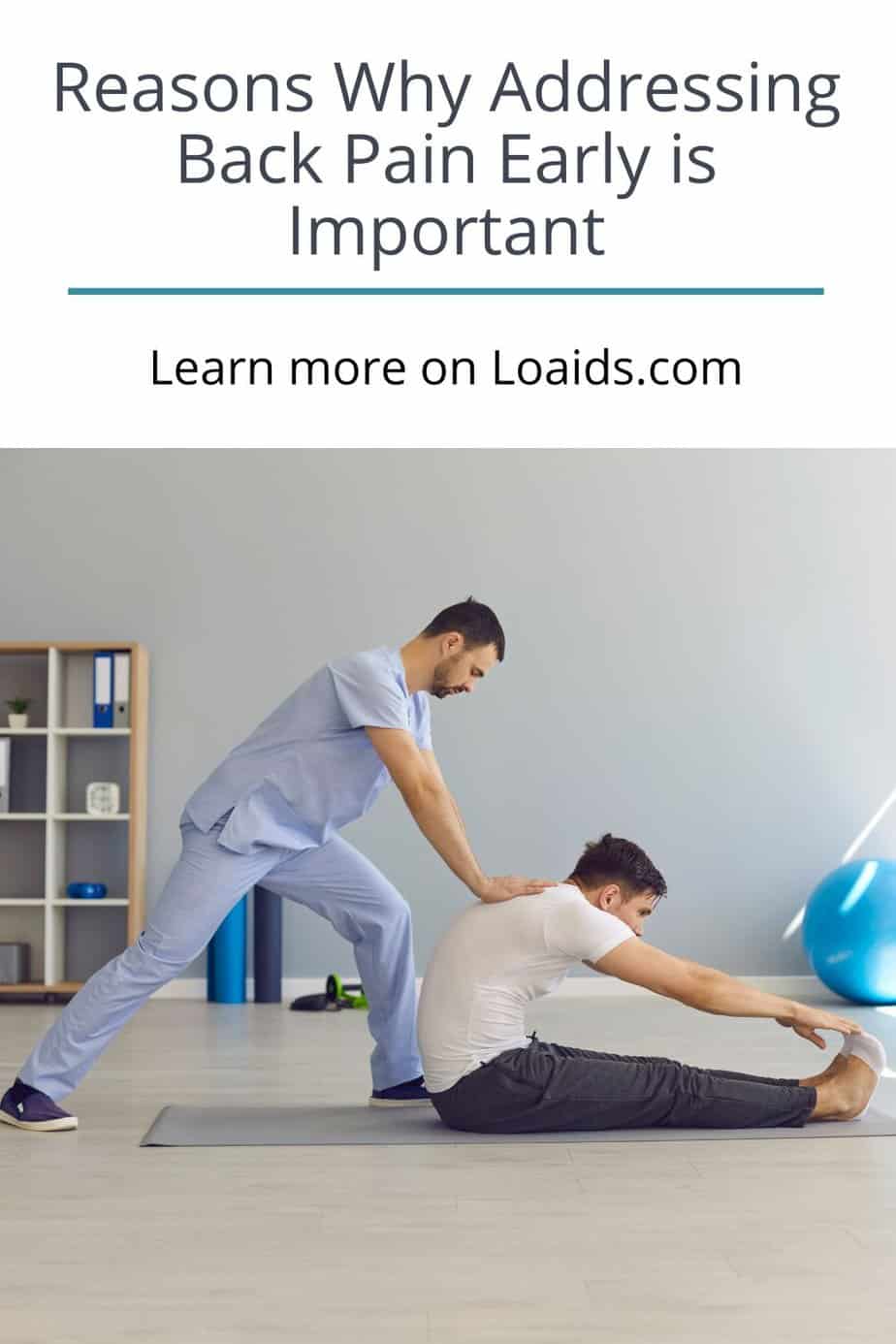 physical therapist and the patient doing exercises for back pain