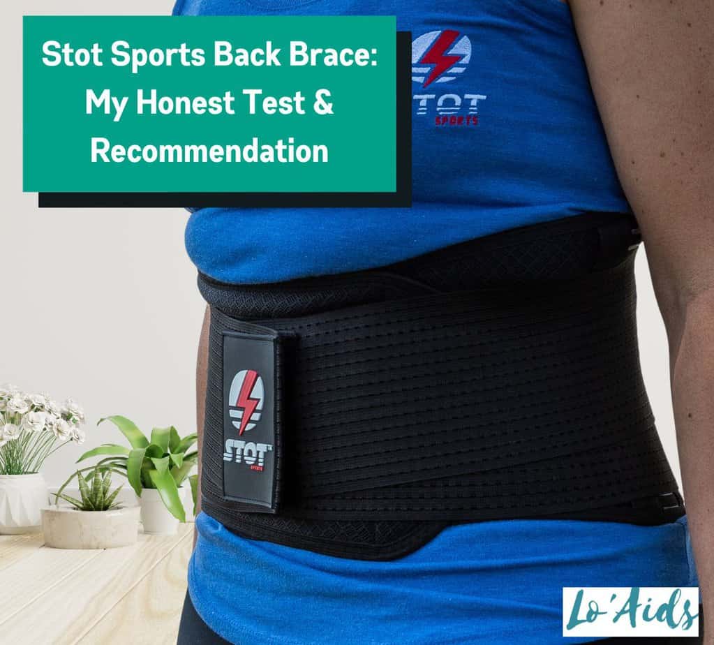 woman wearing Stot Sports Back Support Brace