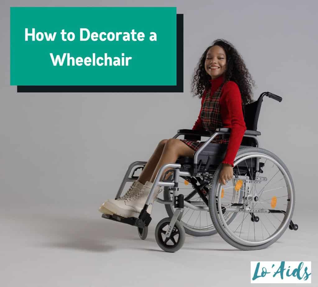 cute teenager in her wheelchair beside "How to Decorate a Wheelchair"