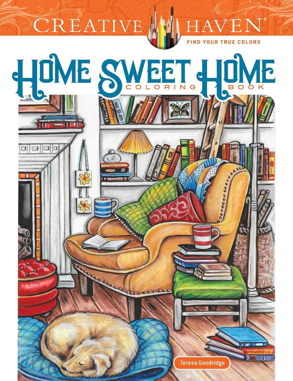 Home Sweet Home Coloring book for Seniors